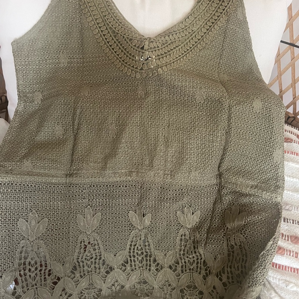 Jaded Gypsy Dream Weaver Tunic Tank – Boho Crochet Lace – O/S